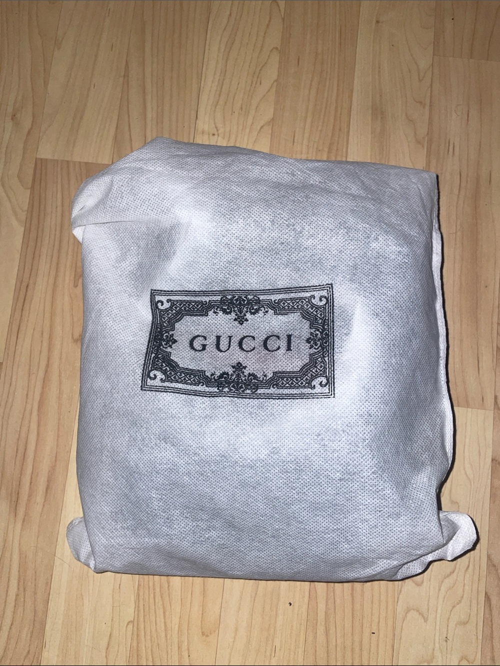 Gucci Dust Bag with Black Logo Print